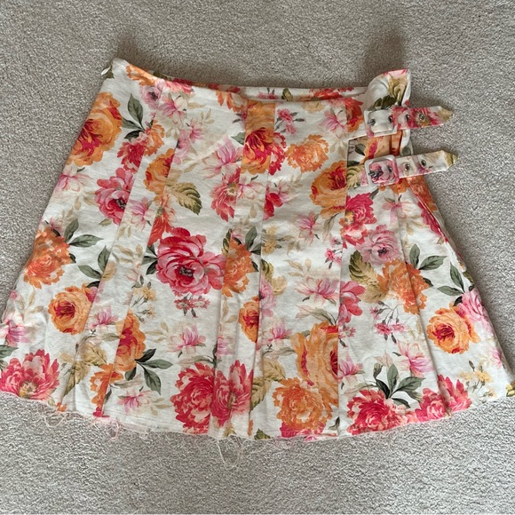 For Love & Lemons Floral Mini Skirt Large - Picture 2 of 5